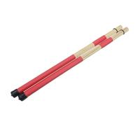 CVUTOVO Bastoncini in Bamboo per Batteria 2 Pezzi Rosso Sensazione di Peso Forte e Facili da Impugnare per Jazz e Bande Giovanili