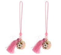 CVUTOVO Campanello a Forma di Fiore di Ciliegio, Resistente allo Sbiadimento 2pezzi in Rame Omamori Giapponese Portafortuna Decorazione Unica per Auto e Casa