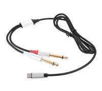 CVUTOVO Cavo Audio da USB C a Doppio 6,35 Mm Trs da 1/4 Pollice, Convertitore per Smartphone Tablet Laptop, Cavo Adattatore per Amplificatore e Mixer Audio Professionale