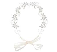 CVUTOVO Cerchietto da Sposa Accessorio Delicato in Lega Cristalli e Pietre Decorative in Argento per Decorazione Chioma, per Fotografia e Serate Eleganti