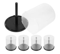 CVUTOVO Contenitore Trasparente per Cd/dvd da 5 Pezzi, Organizer per 100 Dischi, Custodia per Archiviazione Efficiente e Salvaspazio, per Casa e Ufficio