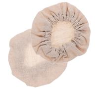 CVUTOVO Copertura in Stoffa per Barattoli 2 Pezzi Riutilizzabile e Lavabile Beige per Protezione Contenitori da Cucina Bocca Larga