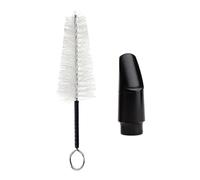 CVUTOVO Kit di Pulizia per Mantenere e Asciutto per Sassofono Soprano con Spazzola in Plastica Nera per Musicisti di Sax