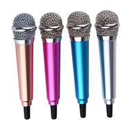 CVUTOVO Microfono per Cellulare Mini 4 Pezzi Set Microfono K Song Dinamico Compatibile Smartphone 3,5 Mm per Registrazione Vocale e Karaoke Portatile Leggero