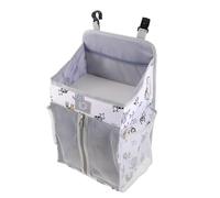 CVUTOVO Organizer per Culle da Appendere con Tasche Porta Pannolini per Cameretta con Stampa Animali dello Zoo Contenitore Portaoggetti Sospeso per Fasciatoio e Lettino Tessuto Morbido