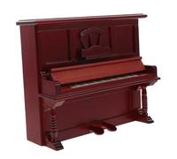 CVUTOVO Per Pianoforte Retrò Piccola Decorazione Accessori Per La Casa Delle Bambole Ornamento Per Casa Delle Bambole in Legno Arredamento Di Una Piccola Casa Di Legno Rosso