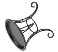 CVUTOVO Portavasi Supporto per Piante da Interno e Balcone da Tavolo in Ferro Nero Mini Doppia Protezione Antiruggine per Fiori e Piante Grasse su Scrivania e Giardino