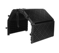 CVUTOVO Set 5 Porte Schermo Isolante Fonoassorbente Per Microfono in Abs e Eva, Copertura Acustica Pieghevole Per Registrazioni, Supporto Da Tavolo Per Studio e Streaming