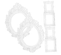 CVUTOVO Set 6 Pezzi Mini Cornice Foto Barocca in Resina e Plastico, Design Unico e Chic, Pratica e Non Sbiadisce, per Decorazione Cellulare e Fai-da-te