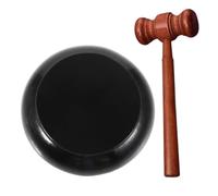 CVUTOVO Set di Martello da Giudice Design Realistico e Leggero in Legno con Blocco Sonoro come Strumento da Tribunale e Giochi Educativi