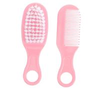 CVUTOVO Set Spazzola e Pettine per Ragazzo Ragazza Rosa Spazzola Massaggiante per Ragazzo Ragazza Denti Circolari Antistatici Kit Igiene per Cura Delicata e Stimolazione Circolatoria