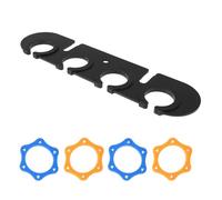 CVUTOVO Supporto Microfono Nero in Lega e Plastico con Base Spessa e Design a Barra Lunga, 4 Fori per Organizzazione Multipla e Risparmio Spazio, per Tavolo Conferenze e Studio