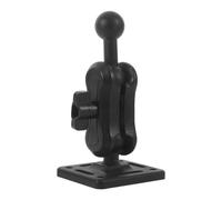 CVUTOVO Supporto per Cellulare con Base Quadrata Regolabile in Altezza e Angolo in Plastica Nera Attacco a Sfera da 17mm Snodi Girevoli a 360 Gradi Auto per Cruscotto