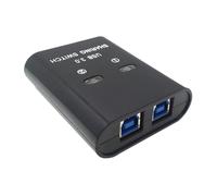 CVZJ USB Commutazione manuale 2 porte USB Convertitori Splitter per 2 PC Condividi periferiche USB Stampante Ufficio Casa Hub USB3.0