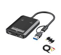 CVZQTE Signals Converter & Captures Device Set Suitable for VCR Surveillances Systems Real Time Video Recording Multiple Format Video Recorders Converter