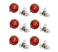 CW Palline da cricket, confezione da 6 (palla da appendere per esercitarsi con stella, 4 pezzi in pelle)