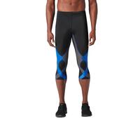 CW-X Stabilyx Joint Support 3/4 Compression Tight, Capri Pants for Running And Recovery, Pantaloni Sportivi Uomo, Nero/Grigio/Blu, XL
