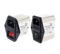 CW2B-T CW2C-T Filtro di alimentazione a presa IEC con interruttore di sicurezza per luce 3A 6A 10A Protezione per apparecchiature di illuminazione meccanica di comunicazione (CW2C-3A-T)