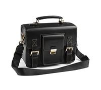 Cwatcun Borsa per fotocamera Borsa a tracolla per fotocamera compatta Borsa impermeabile retrò compatibile per Canon Nikon Sony SLR/DSLR Mirrorless e obiettivo Nero,S