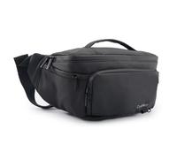 Cwatcun Borsa per Fotocamera Impermeabile da Cintura - Borsa a Tracolla per Il Trasporto Quotidiano per Canon, Nikon, Sony, Fuji DSLR/SLR, Obiettivo - Nero, L