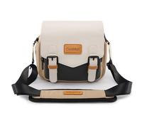 Cwatcun Borsa per Fotocamera Impermeabile - Piccola Borsa a Tracolla Stile Vintage per Specchietto Retrovisore, Compatta e di Sistema, S