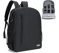 Cwatcun Zaino per Fotocamera Professionale per Fotocamera Mirrorless DSLR/SLR Borsa Fotografica Impermeabile Compatibile con Fotocamera Sony Canon Nikon e Accessori per Treppiede(3.0 Nero, L)