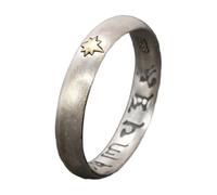 CWBSEB Anello Stella Inciso Om Mani Padme Hum in Argento | Anello mantra buddista con incisione sanscrita a sei parole, a stella in argento per uomo e donna