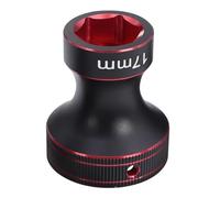 CWBSEB Chiave Esagonale 17mm per Ruote Auto RC 1/8 1/10 | Bussola Profonda in Alluminio per Dadi Esagonali Truck Buggy RC Kit Manutenzione(Red)