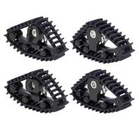 CWBSEB Cingoli RC 1/18 Neve Sabbia Alluminio Gomma 4 Pezzi Set Ruote | Tracce Serbatoio Fuoristrada per Fango Roccia Terreno Trazione Upgrade Accessori RC 1/18(Snow Wheel Black)