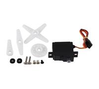 CWBSEB Servo Sterzo RC 17g Ingranaggi Metallo 3.5kg Coppia Elevata Motore | Servo Kit Ricambio 3 Fili Connettore JR con Bracci Horn per Camion RC 1/12 1/16