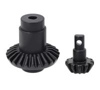 CWBSEB Set Ingranaggi Assale Acciaio Temprato per RC 1/24 1/18 | Ingranaggi Differenziale Conici Metallo Heavy Duty Ricambio Upgrade per Mini Truck da Roccia RC(Black 1 Pair)