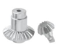 CWBSEB Set Ingranaggi Assale Acciaio Temprato per RC 1/24 1/18 | Ingranaggi Differenziale Conici Metallo Heavy Duty Ricambio Upgrade per Mini Truck da Roccia RC(Silver 1 Pair)
