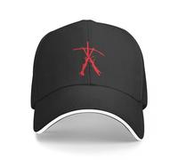 CWCMZDH Cappellino da Baseball The Blair Witch Figure stilizzate Legno Rosso Simbolo Film Horror Anni 2000 Classico Foresta Spaventosa Berretto da Baseball Cappelli da Festa Berretto da Uomo Donna