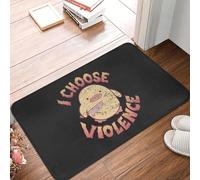 CWCMZDH Ho scelto la Violenza Anatra Con il Coltello antiscivolo Zerbino Tappetino di Polvere stru Tappeto per la Cucina, con Ingresso a Casa Camera da letto Zampa Stuoie