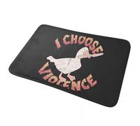 CWCMZDH Ho scelto la Violenza Oca Con Coltello antiscivolo Zerbino Tappetino Cuscino Tappeto per la Cucina, con Ingresso a Casa Camera da letto Zampa Stuoie