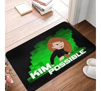 CWCMZDH Kim possible Anime la Luce Verde antiscivolo Zerbino Tappetino Resistente Tappeto per la Cucina, con Ingresso a Casa Camera da letto Zampa Stuoie