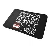 CWCMZDH Non Preoccupatevi, non Piangere Mangiare la Nutella E il Sorriso antiscivolo Zerbino Tappetino Tappeto Cucina Ingresso di Casa Balcone Zampa Stuoie