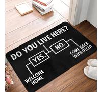 CWCMZDH Non si Vive Qui a Pavimento Porta della Cucina tappeti per Bagno Antiscivolo Interna Zerbino da Letto e Balcone Ingresso Tappeto Zampa