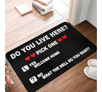 CWCMZDH Non si Vive Qui Anteriore Porta Tappetino Anti-scivolo Esterno Assorbente Zerbino e Bagno al Piano d'Ingresso Tappeto