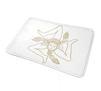 CWCMZDH Sicilia Trinacria Sicilia antiscivolo Zerbino Tappetino Tappeto per la Cucina Ingresso Bagno della Casa di Soggiorno Zampa Stuoie