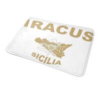 CWCMZDH Siracusa Sicilia Trinacria Mappa antiscivolo Zerbino Tappetino Tappeto per la Cucina Ingresso Bagno della Casa di Soggiorno Zampa Stuoie