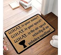 CWCMZDH Vintage Tappeto Qual È La Tua Ricerca? Zerbino stampato Progettato con Monty Python Ispirazione Antiscivolo per Camera da letto, Bagno Tappeto