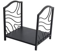 CWCQGH Portalegna da Camino per Legna da ardere, portalegna da Camino, portalegna da ardere Nero, portalegna da ardere per Interni, Cestino Resistente in Metallo, Attrezzi per Camino,