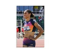 CWDRHD Sydney McLaughlin-Levrone - Stampe decorative da parete moderne, ultra trasparenti, decorazione artistica squisita adatta per ufficio, soggiorno e stanza, senza cornice, 30 x 45 cm