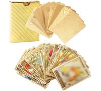 CWED 55 biglietti d'oro per Pokemon,carta placcata in oro, Vstar Vmax in lamina d'oro con deck Box, inclusi diversi biglietti di pellicola rari,Versione inglese