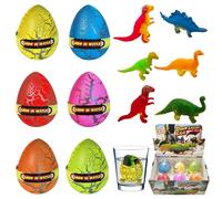 CWENDANER 6 pezzi Dinosauro da esplodere in acqua Magic Growing Egg, Hatching Dinosaur Egg,Uovo Sorpresa,Giocattoli Dinosauri perfetti per compleanni e feste