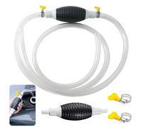 CWENDANER Pompa Travaso Gasolio, 1/1.5/2/3M Pompa Travaso Liquidi, Pompa Carburante Portatile con Fascetta per Travaso Gasolio, Liquido, Benzina (2m)