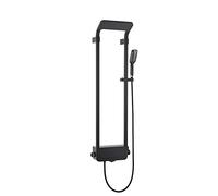 CWHHTVBI Sistema Doccia a Pioggia di Lusso, Set Combinato a Parete soffione ad Alta Pressione a Mano con a, a, miscelatori for Vasca da Bagno, Bianco(Noir)