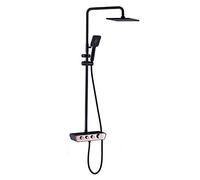 CWHHTVBI Sistema Doccia a Pioggia, Set di rubinetti ad Alta Pressione a Parete con soffione a e soffioni manuali a 3 funzioni