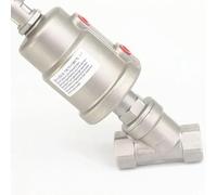 CWHHTVBI Valvola a Vapore a sede inclinata pneumatica con attuatore in Acciaio Inossidabile 304 da 1/2" 3/4" 1" BSPT Femmina Testa in di Nuovo Tipo(45720,Double Acting)